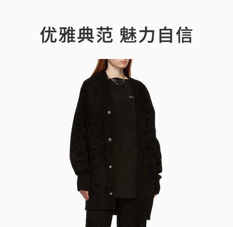 商品[国内直发] We11done|WE11DONE 黑色女士针织衫/毛衣 WD-KC3-21-612-U-BK 【韩国产地商品，大陆地区收货约30-40天】,价格¥6140,第1张图片详细描述
