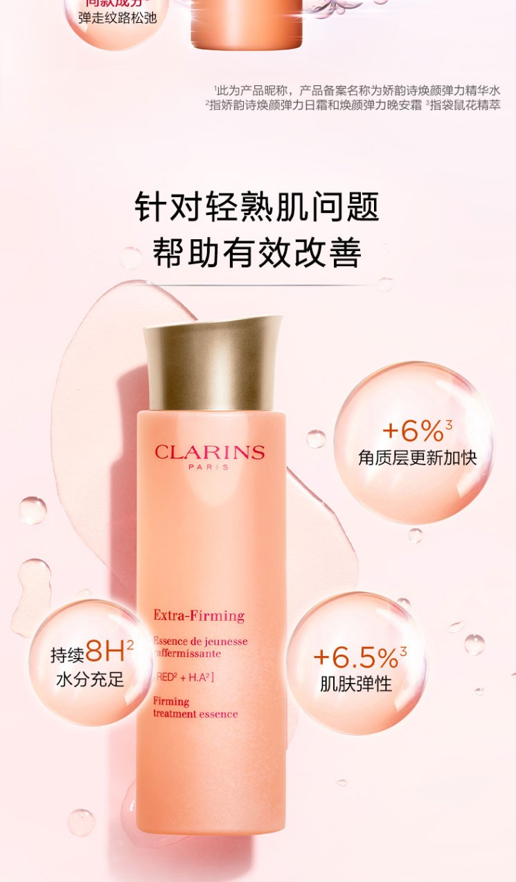 商品[国内直发] Clarins|CLARINS娇韵诗「新版小姐姐精华水」焕颜紧致弹簧水200ml 焕活紧致爽肤水弹润饱满,价格¥237,第4张图片详细描述