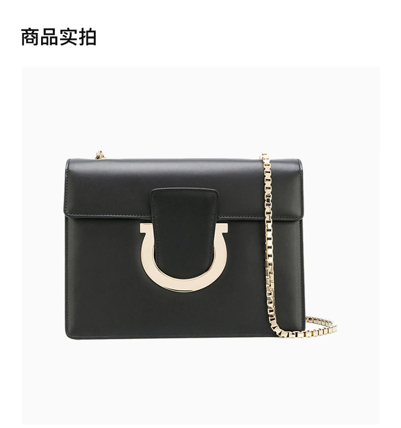 商品[国内直发] Salvatore Ferragamo|SALVATORE FERRAGAMO 黑色女士单肩包 21-G671-0675454,价格¥4882,第4张图片详细描述