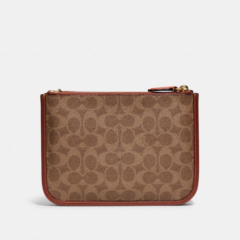 商品[国内直发] Coach|蔻驰女包Turnlock 22经典老花帆布配皮拉链单肩斜挎包小号 卡其色 C6661 B4NQ4,价格¥806,第6张图片详细描述
