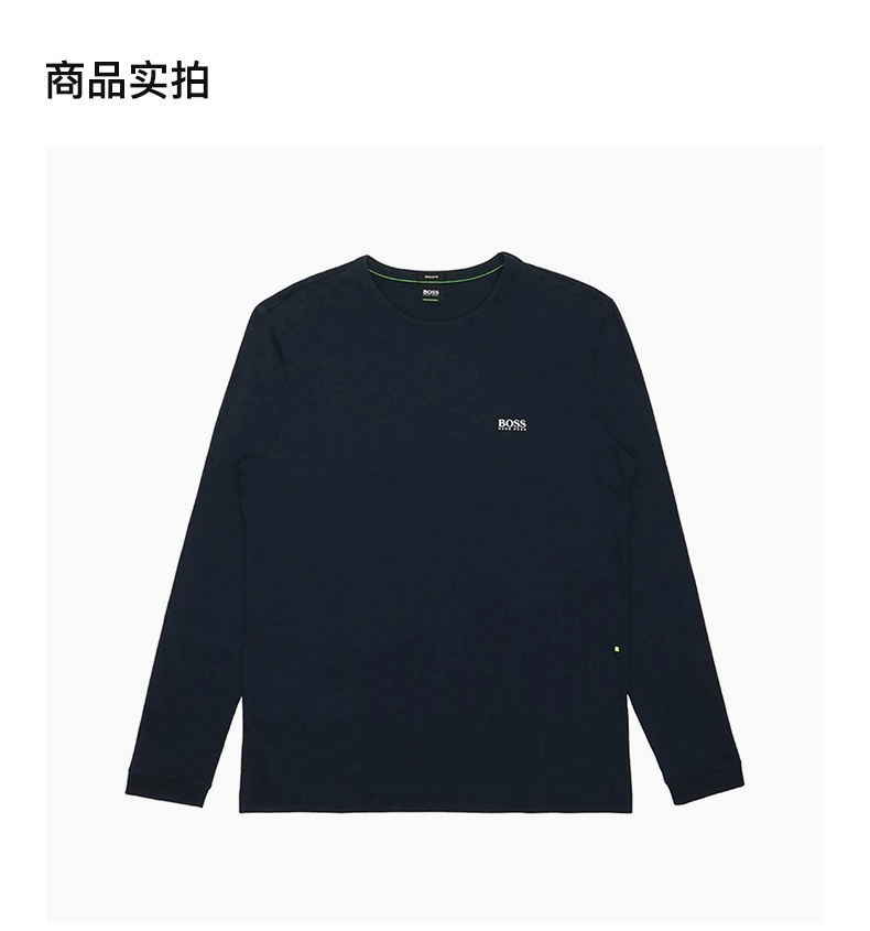 商品Hugo Boss|HUGO BOSS 男士海军蓝色长袖T恤 TOGN-50399925-410,价格¥437,第12张图片详细描述