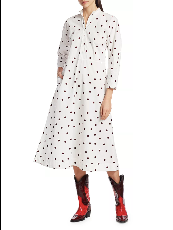 商品Ganni|Polka Dot Poplin 迷你连衣裙,价格¥641,第2张图片详细描述