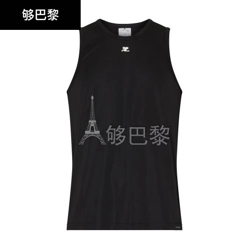 商品Courrèges|【预售】 男士 背心 运动轻量背心  124JDE069JS0045/9999 COUUUV2SBCK,价格¥2606,第2张图片详细描述