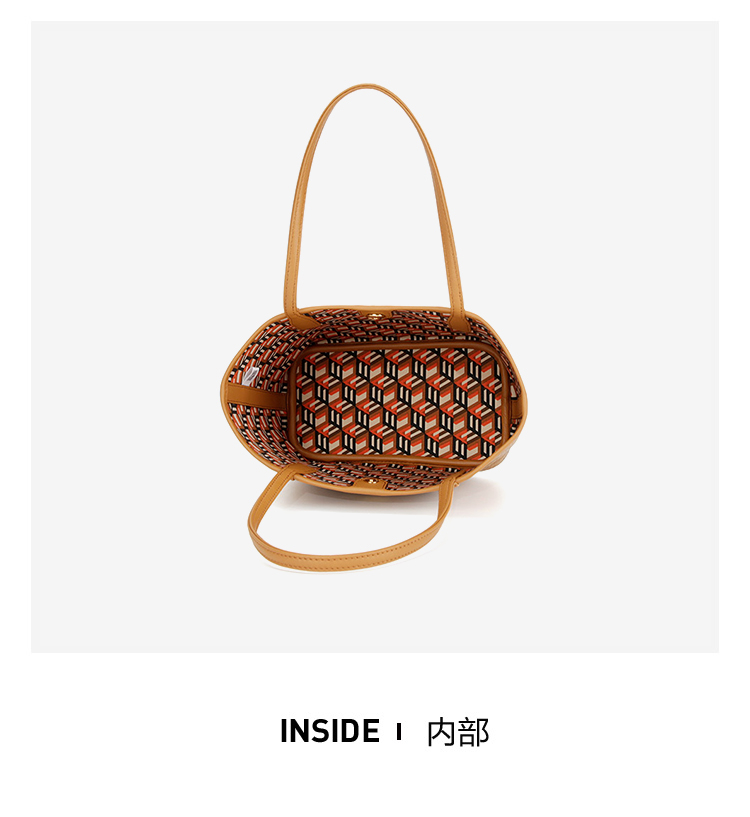 商品[国内直发] MCM|迷你单肩手提包托特包子母包干邑色,价格¥3734,第5张图片详细描述