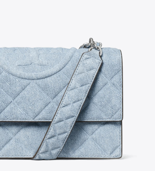 商品Tory Burch|汤丽柏琦 【秦岚同款】Fleming 小号牛仔肩背包斜挎女包（香港仓发货）	,价格¥3732,第11张图片详细描述