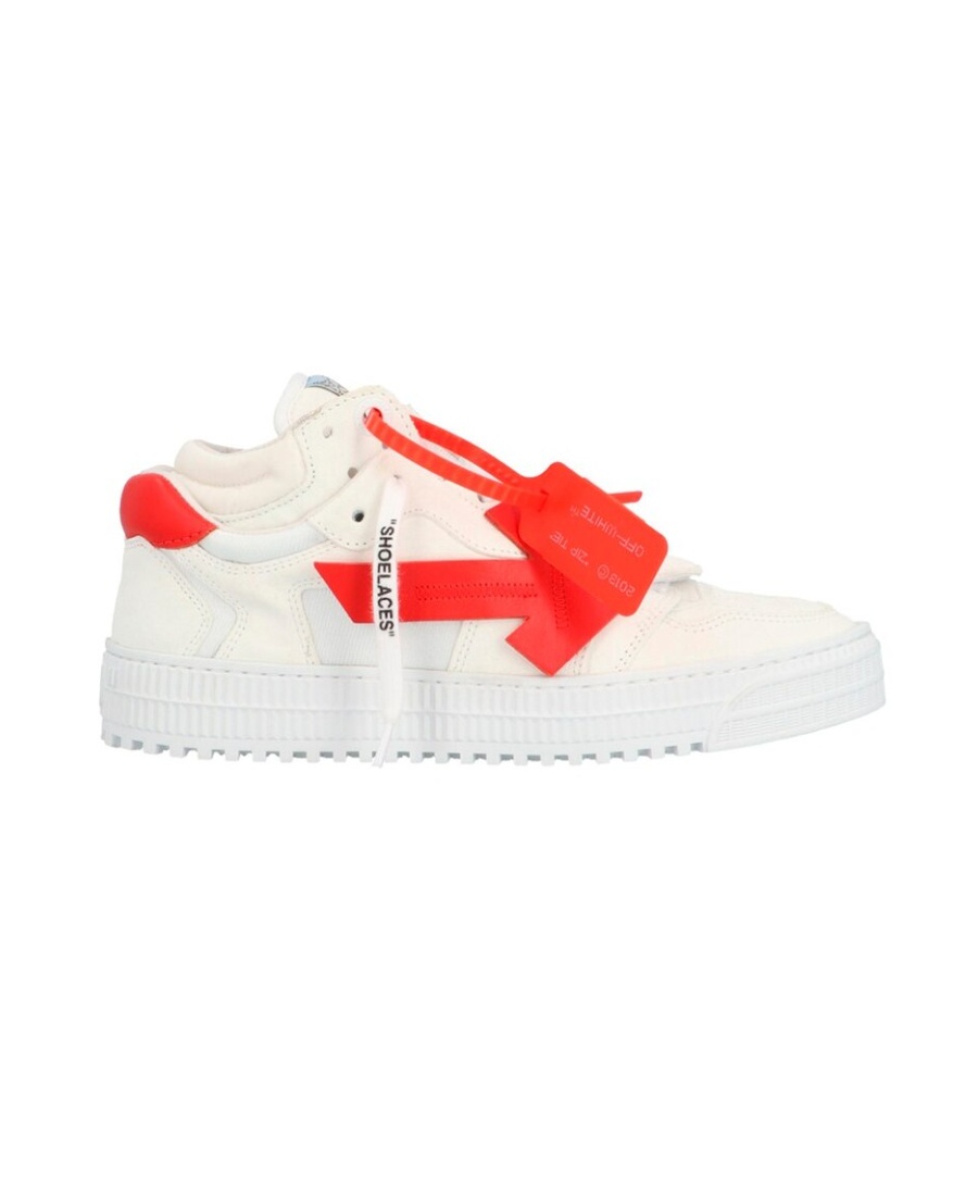 商品Off-White|新款男士低帮板鞋 白色拼红色OWIA181R20D80111-0120（澳门仓发货）,价格¥2956,第4张图片详细描述