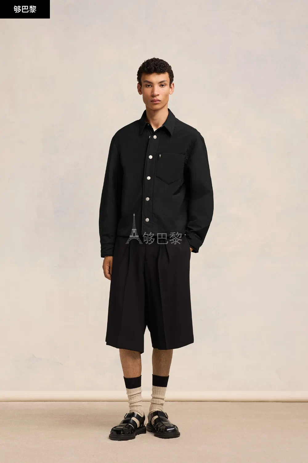 商品AMI|【预售】 AMI PARIS 25春夏 男士 长袖衬衫 Surchemise Ami de Coeur Ouatinée HJK237.PA0009001 ,价格¥4993,第4张图片详细描述