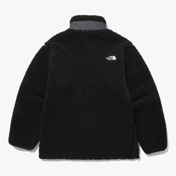 商品The North Face|【Brilliant|北面特惠】北面Play 绿色双面抓绒夹克 PLAY GREEN RVS FLEECE ANORAK BLACK NJ4FP56A,价格¥827,第4张图片详细描述