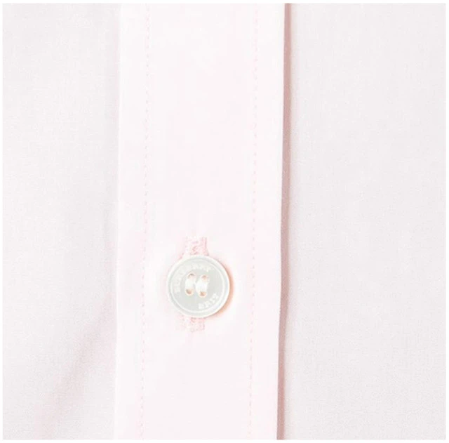 商品Burberry|Burberry 博柏利 男士浅粉色棉质长袖衬衫 3991156,价格¥1095,第8张图片详细描述