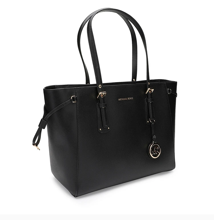 商品[国内直发] Michael Kors|Michael Kors 迈克高仕 女士黑色VOYAGER 中号手提包 30H7GV6T8L-BLACK,价格¥1608,第5张图片详细描述