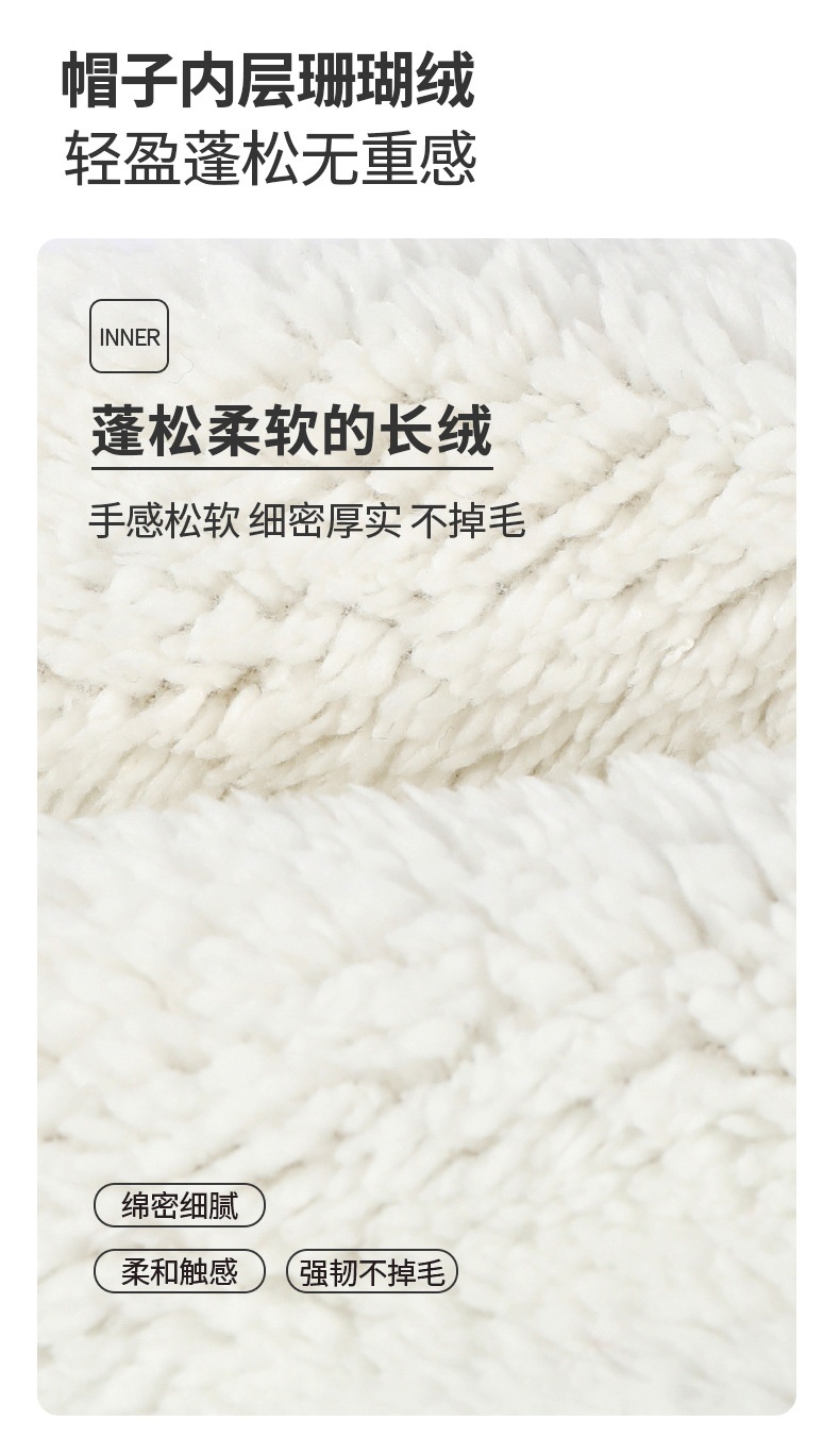 商品[国内直发] GLENVINTEN|格岚云顿英国品牌冬季围巾三件套加绒户外保暖毛球针织帽子围巾手套三件套装,价格¥186,第5张图片详��细描述