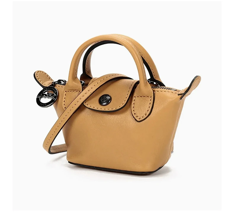 商品[国内直发] Longchamp|LONGCHAMP 女士鹅黄色羊皮迷你手提单肩斜挎包 10099757P15,价格¥1634,第5张图片详细描述