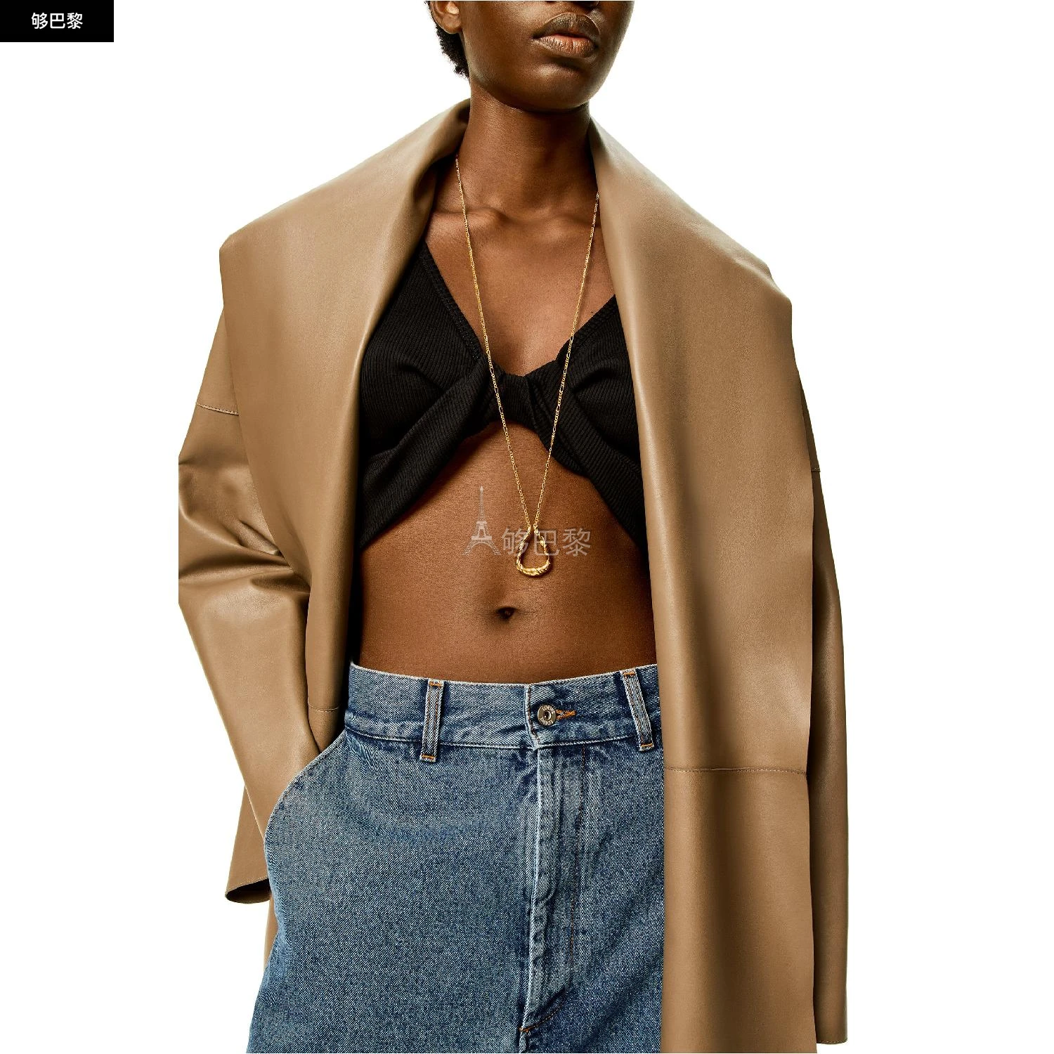 商品Loewe|【预售】 罗意威 25春夏 女士 吊坠 纳帕皮银质扭曲环形挂坠 J917241X02-8130 ,价格¥5874,第4张图片详细描述