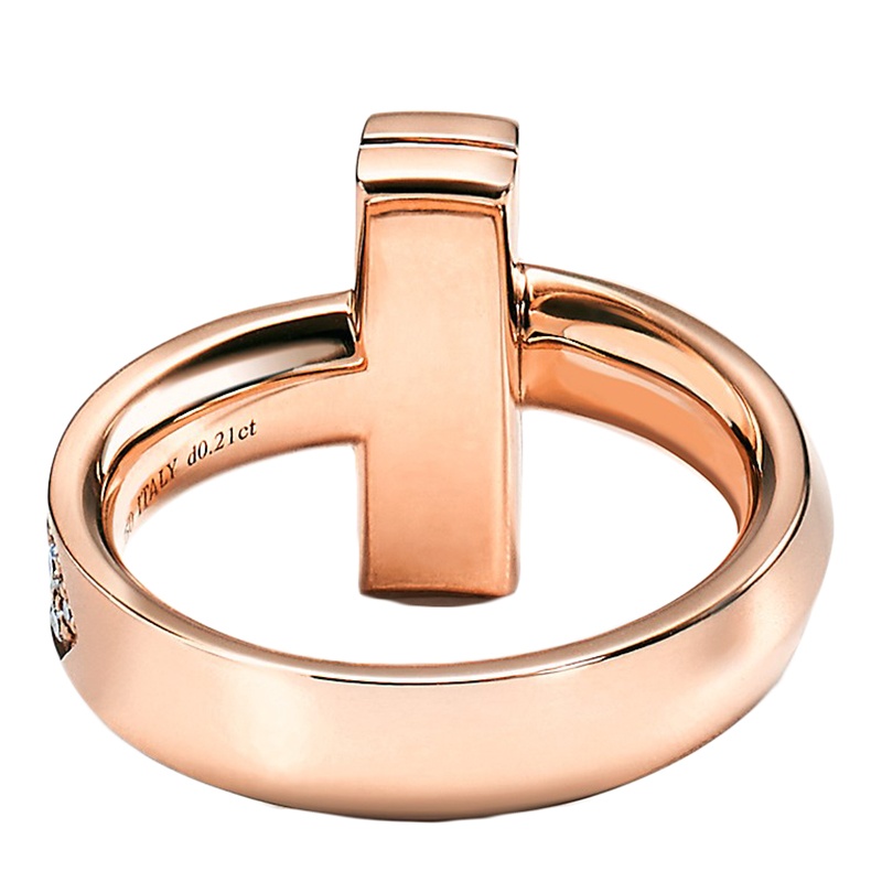商品Tiffany & Co.|  Tiffany & Co./蒂芙尼 18K金 玫瑰金 T1 宽式戒指GRP11337,价格¥44717,第3张图片详细描述