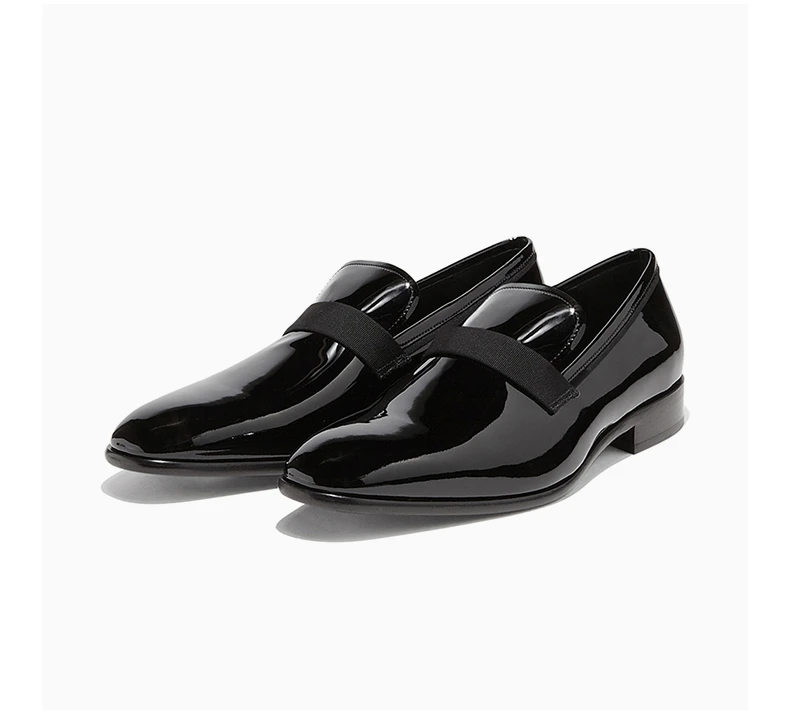 商品Salvatore Ferragamo|SALVATORE FERRAGAMO 男士黑色漆皮乐福鞋 0514670,价格¥3340,第7张图片详细描述