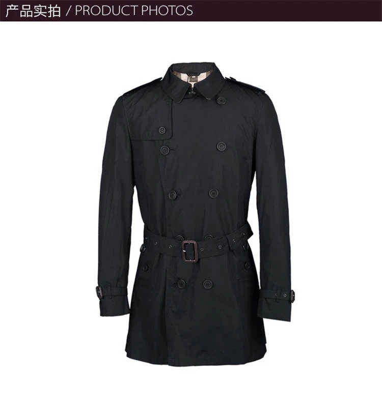 商品Burberry|Burberry 博柏利 男士黑色简约棉风衣 3873049,价格¥4467,第1张图片详细描述