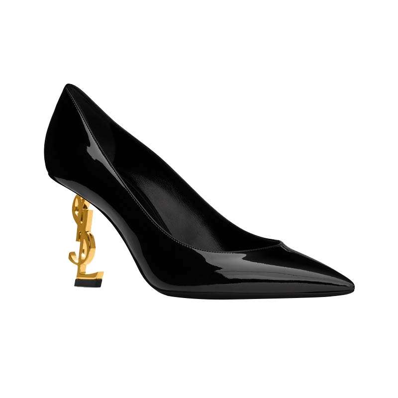 商品Yves Saint Laurent|圣罗兰 女士 OPYUM 金色鞋跟漆皮高跟鞋,价格¥10389,第3张图片详细描述