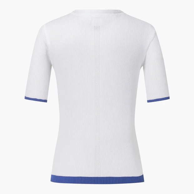 商品【预售商品15天发货】 DESCENTE|GOLF女性圆领短袖针织衫轻松休闲风 DP22WFKP41-BWTG,价格¥893,第13张图片详细描述