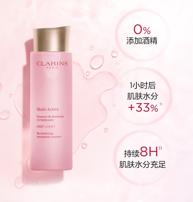 商品Clarins|CLARINS 娇韵诗分龄精华水爽肤水 焕颜紧致/花漾年华 (娇韵诗少女粉水)青春赋活精华水200ml轻龄肌,价格¥225,第10张图片详细描述