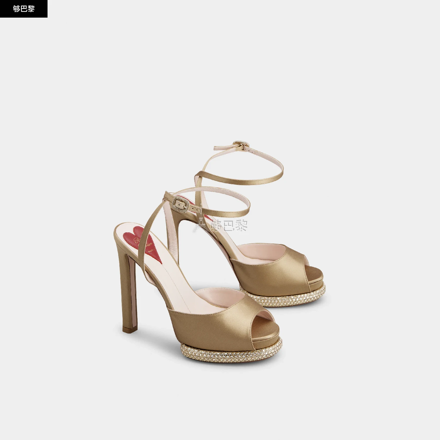 商品Roger Vivier|【预售】 ROGER VIVIER 25春夏 女士 高跟凉鞋 Viv' Choc丝缎厚底凉鞋 RVW73338620RS0C603 ,价格¥18066,第6张图片详细描述