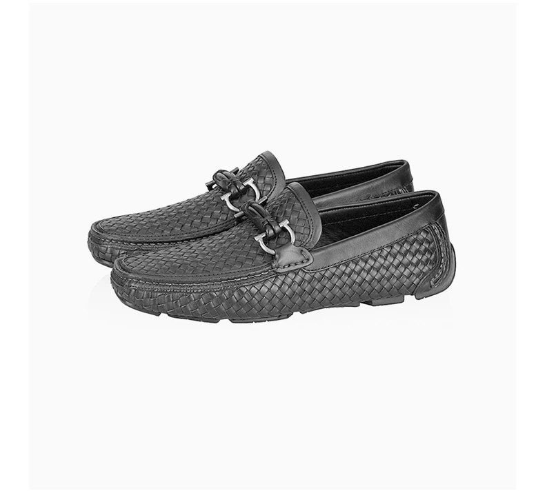 商品Salvatore Ferragamo|SALVATORE FERRAGAMO 黑色男士驾车鞋 0570446,价格¥2591,第7张图片详细描述