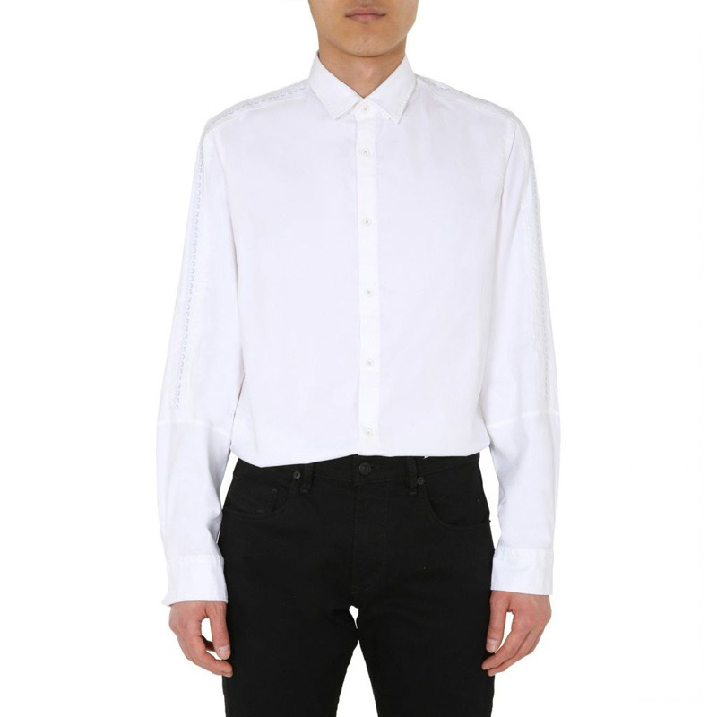 商品Hugo Boss|HUGO BOSS 男士白色棉质长袖衬衫 BEAVIZ-R-50427553-100,价格¥867,第4张图片详细描述