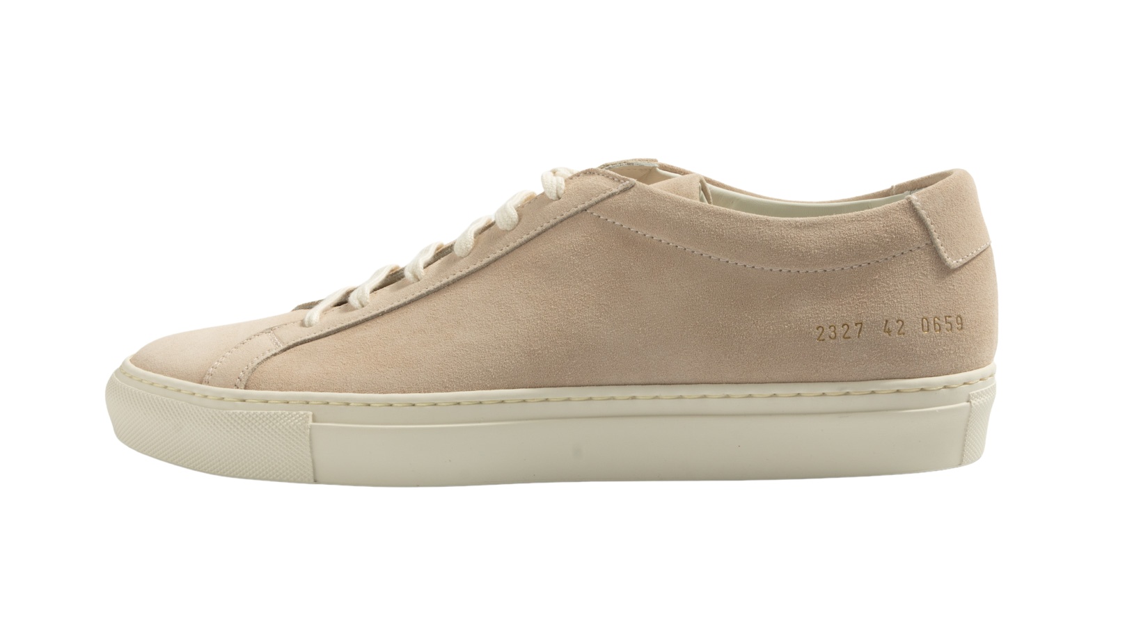 商品[国内直发] Common Projects|COMMON PROJECTS 男士米色绒面革运动鞋 2327-0659,价格¥2332,第1张图片详细描述