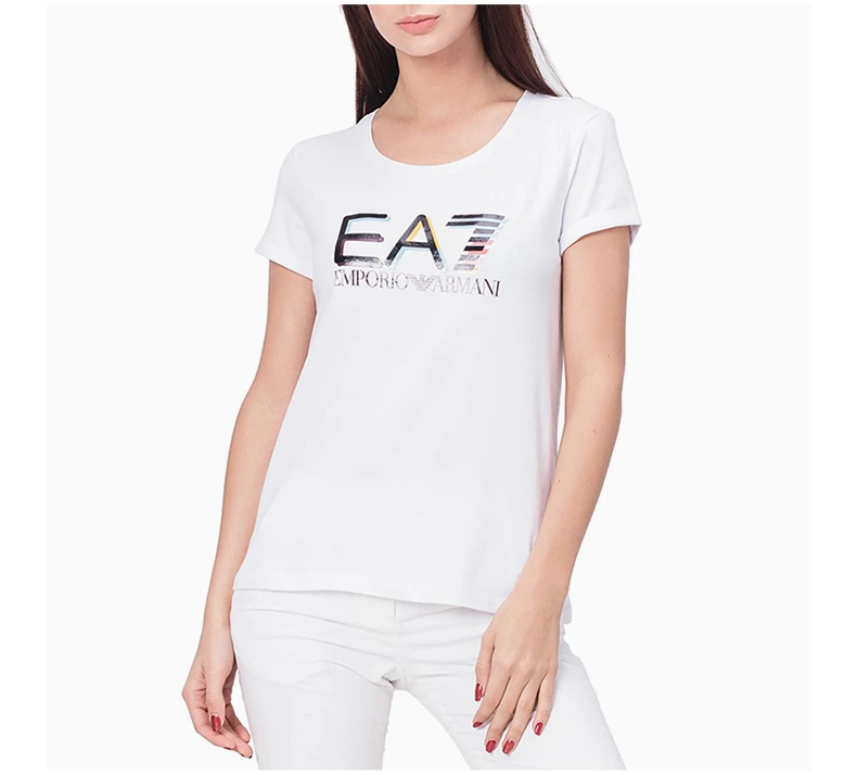 商品Emporio Armani|EMPORIO ARMANI 米白色女士T恤 3GTT20-J12Z-1100,价格¥463,第4张图片详细描述