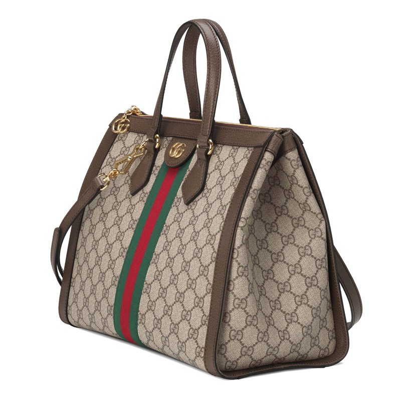 商品Gucci|GUCCI/古驰 Ophidia女士中号米色帆布单肩手提包 524537 K05NB 8745,价格¥15093,第4张图片详细描述