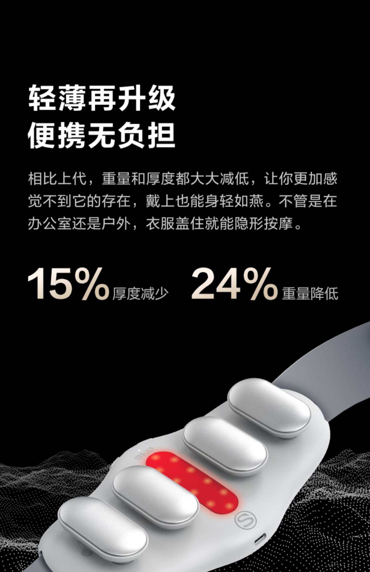 商品[国内直发] SKG|SKG腰部按摩器K3暖腹热敷舒缓腰背部酸胀按摩仪护腰椎带,价格¥361,第29张图片详细描述
