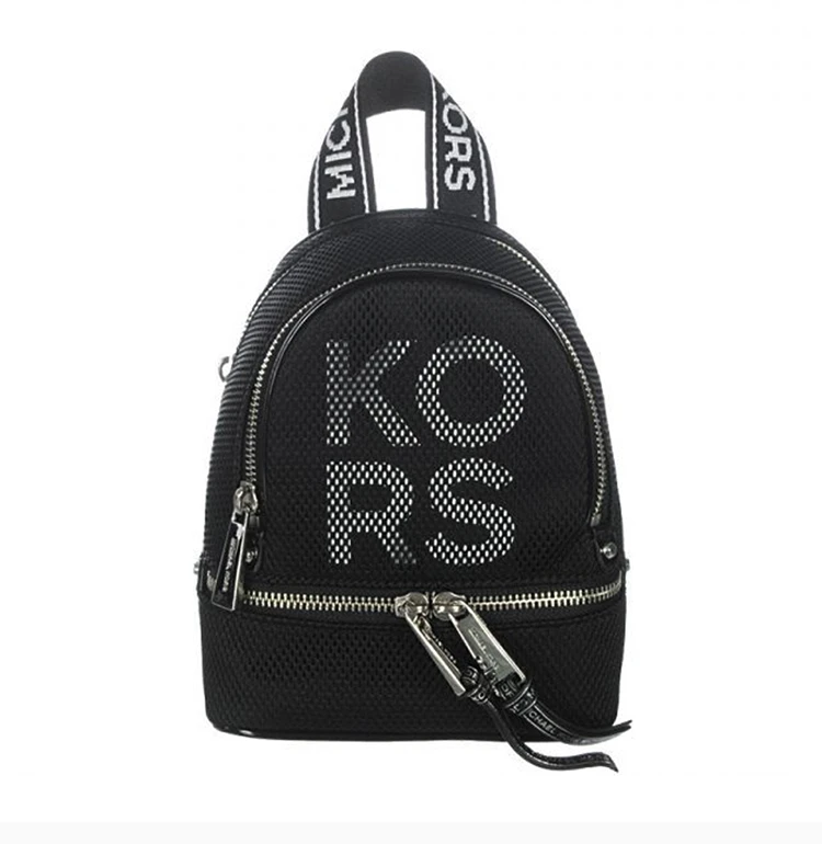 商品[国内直发] Michael Kors|Michael Kors 迈克高仕 女士黑色字母图案背包 30S9SEZB1U-BLACKWHITE,价格¥917,第4张图片详细描述