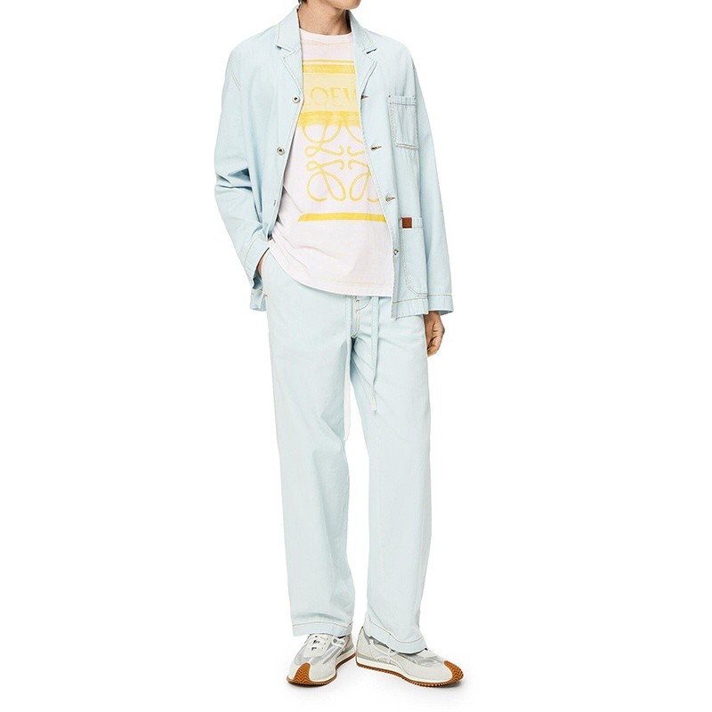 商品Loewe|LOEWE/罗意威 22年秋冬新款 男士白色/黄色纯棉复印效果Anagram Logo印花T恤,价格¥3542,第3张图片详细描述