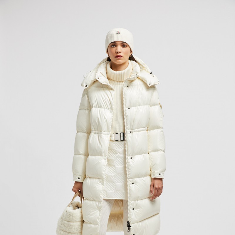 商品Moncler|蒙口 CAVETTAZ系列女士白色长款羽绒服 J20931C0003668950034（两色可选）,价格¥16606,第4张图片详细描述