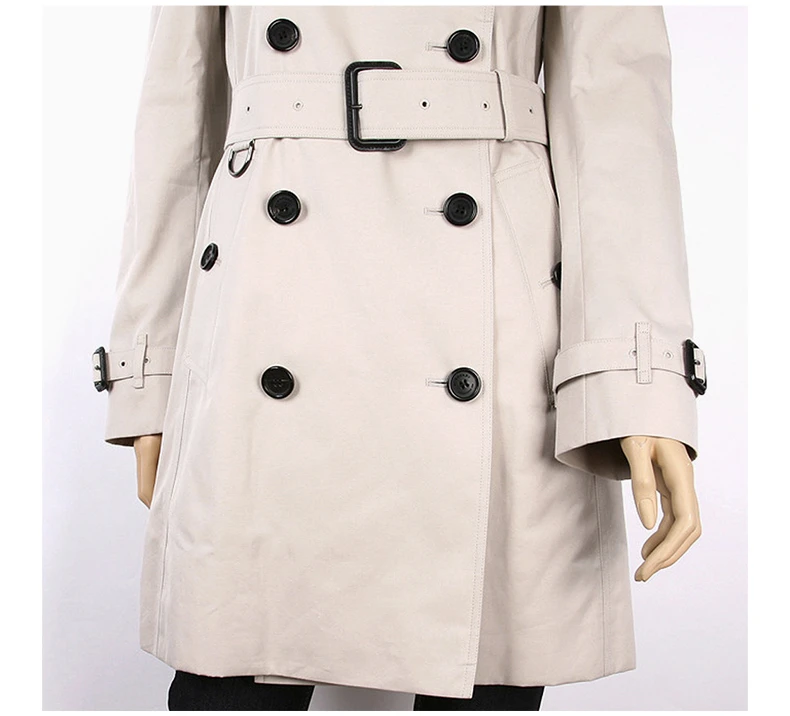 商品[国内直发] Burberry|BURBERRY 女米色女士风衣 3886097,价格¥10167,第8张图片详细描述