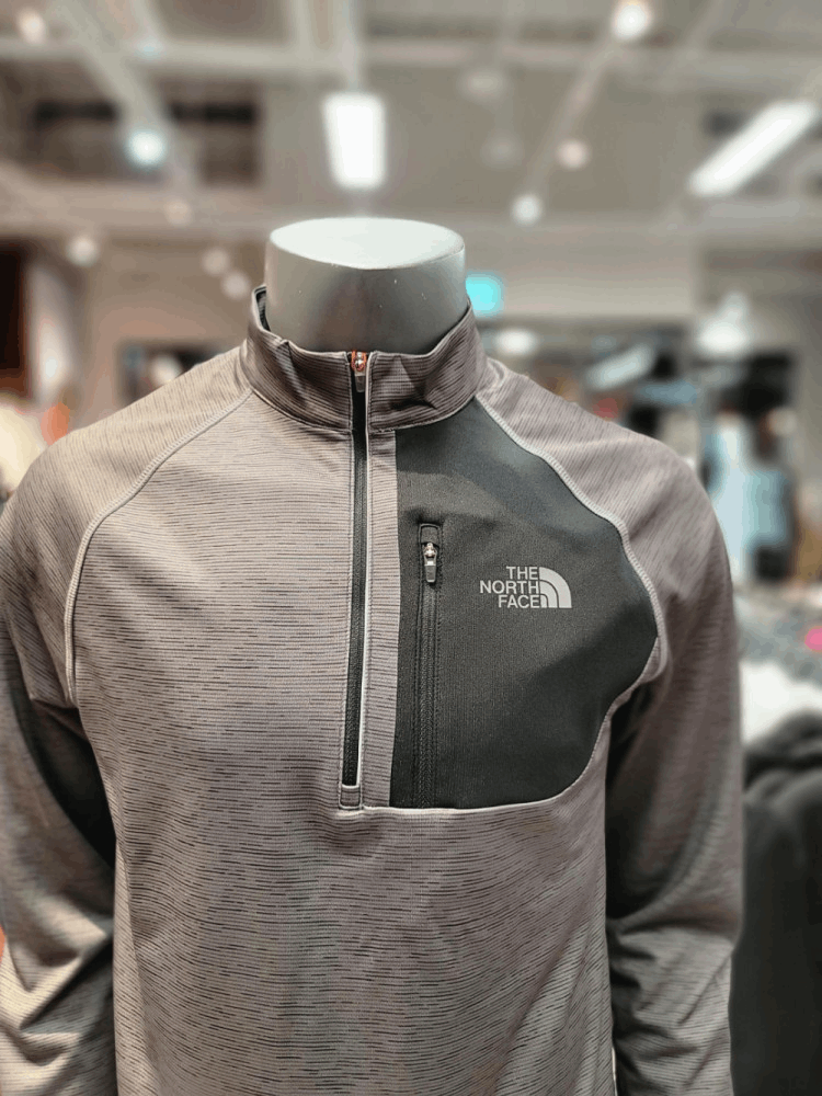 商品The North Face|【Brilliant|包邮包税】北面户外 男士 GLACIER长袖 拉链 T恤-炭色 NT7LK51B,价格¥455,第2张图片详细描述