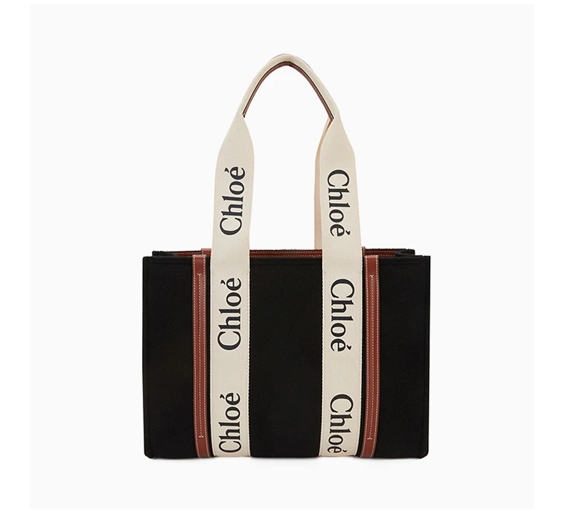 商品[国内直发] Chloé|CHLOE' 女士黑色印花托特包 C22SS383-G64-001,价格¥8985,第6张图片详细描述