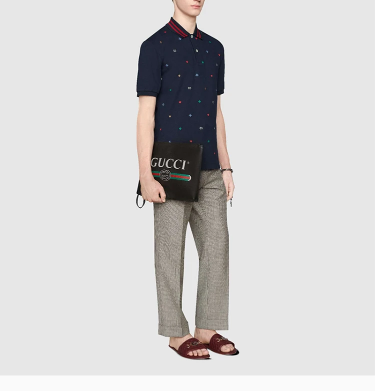 商品[国内直发] Gucci|GUCCI 黑色男士手拿包 572770-0Y2AT-8163,价格¥11018,第8张图片详细描述
