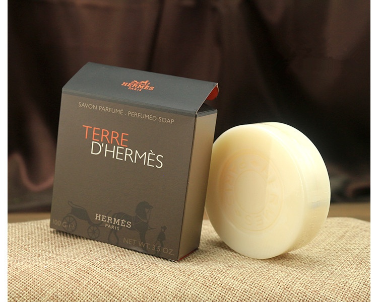 商品Hermes|HERMES爱马仕男士大地香皂100g 固体洁面沐浴香水皂 清洁持久留香,价格¥216,第6张图片详细描述