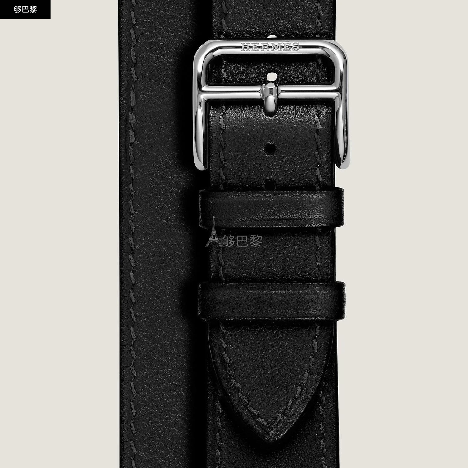 商品Hermes|【预售】 爱马仕 24秋冬 女士 手表带 Bracelet pour Heure H Moyen modèle 30 mm, double tour WKB0087WK89212,价格¥3858,第2张图片详细描述