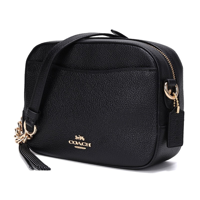 商品[国内直发] Coach|COACH相机包蔻驰 奢侈品 女士专柜款黑色皮革相机包单肩斜挎包礼物送女友29411 LIBLK,价格¥664,第4张图片详细描述
