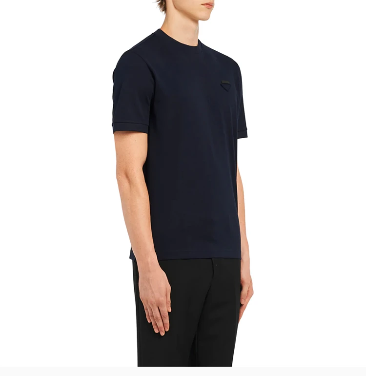 商品Prada|Prada 普拉达 蓝色棉男士T恤 UJN452-XGS-F0124,价格¥3320,第5张图片详细描述