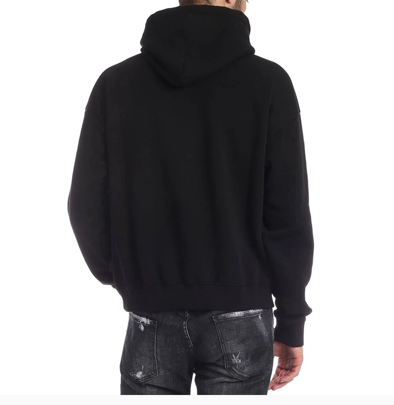 商品Versace|VERSACE JEANS 男士黑色棉质印花连帽卫衣 B7GUA7F2-30216-899,价格¥1317,第3张图片详细描述