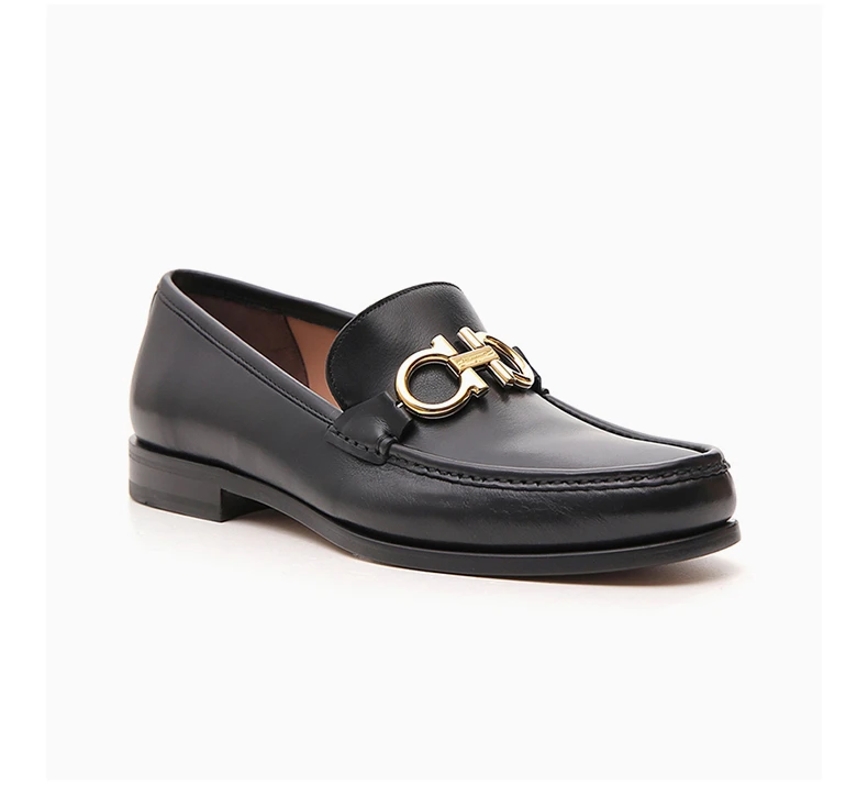 商品Salvatore Ferragamo|Salvatore Ferragamo 菲拉格慕 男士黑色乐福鞋 02-B715-712557,价格¥3469,第5张图片详细描述