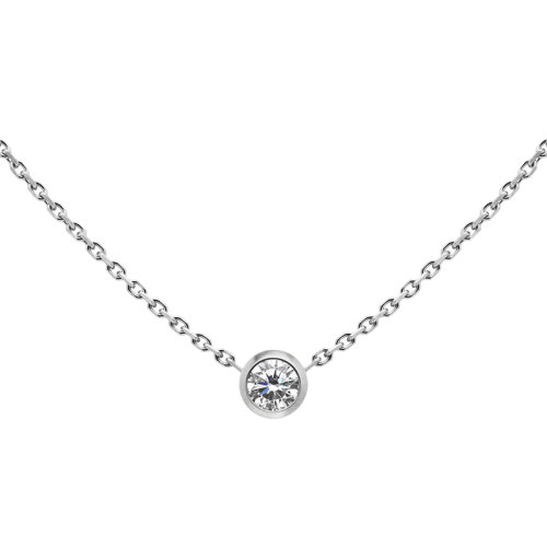 商品Redline|【预售一周】redline/redline 经典Pure系列 18K金包镶0.10克拉圆钻细链项链（四种金属可选）,价格¥6905,第3张图片详细描述