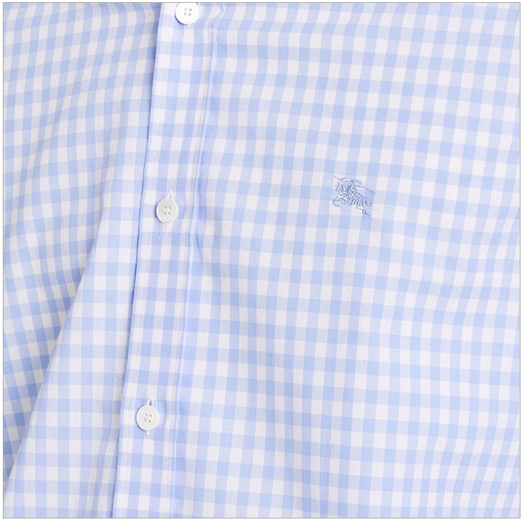 商品Burberry|Burberry 博柏利 男士格纹淡蓝色衬衫 4054166,价格¥1309,第20张图片详细描述