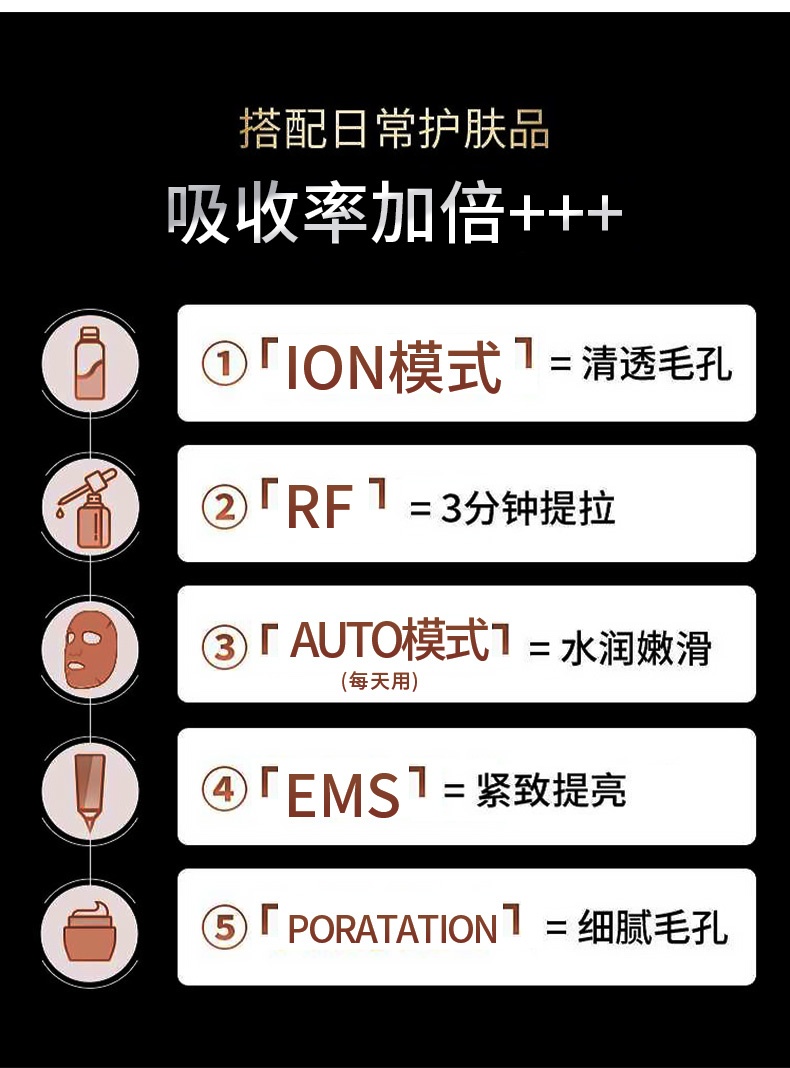 商品[国内直发] GLENVINTEN|格岚云顿goodwind射频美容仪器家用脸部提亮肤色提拉紧致淡化法令纹,价格¥558,第8张图片详细描述