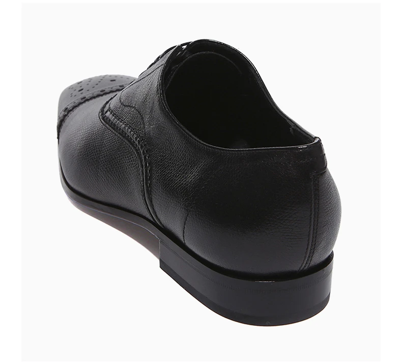 商品Salvatore Ferragamo|SALVATORE FERRAGAMO 男款黑色牛皮商务休闲皮鞋 0629302,价格¥2500,第8张图片详细描述