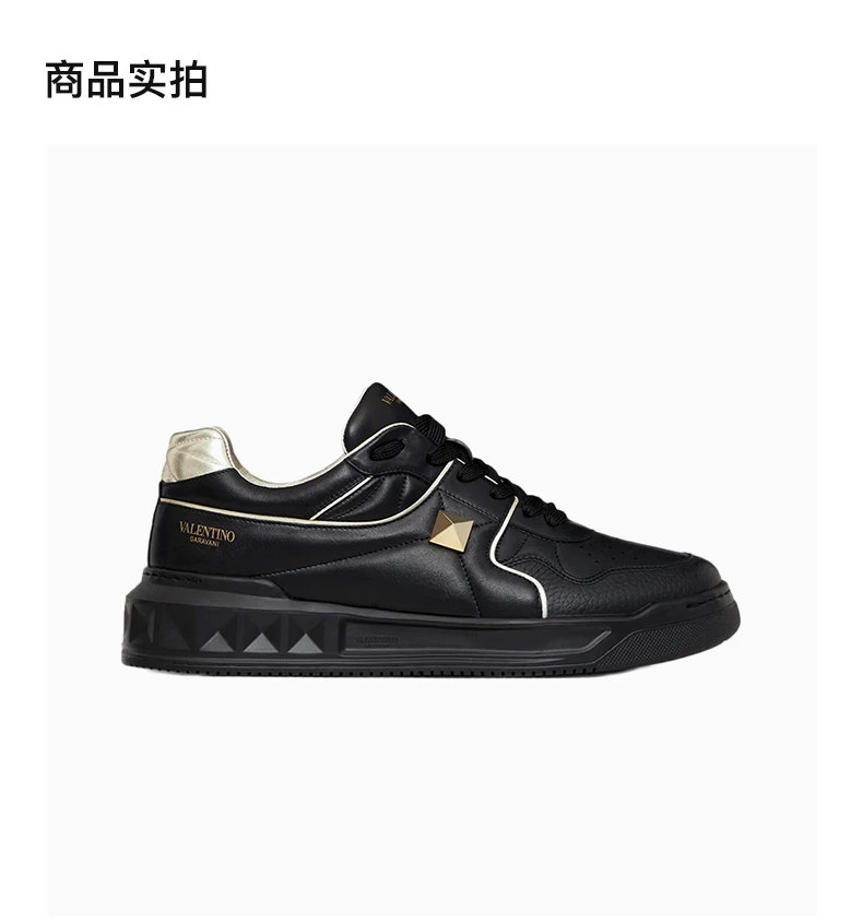 商品Valentino|VALENTINO 男士黑色皮革运动鞋 1Y2S0E71-RUS-ED6,价格¥3839,第4张图片详细描述