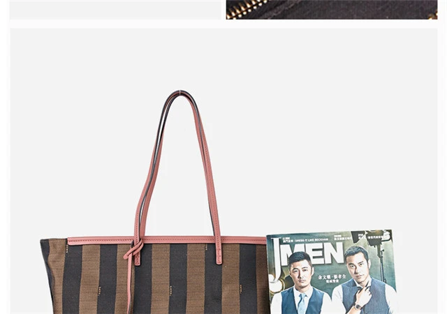 商品[国内直发] Fendi|Fendi 芬迪 棕色PVC女士手提包 8BH185-Q0Z-F0P0F,价格¥6323,第9张图片详细描述