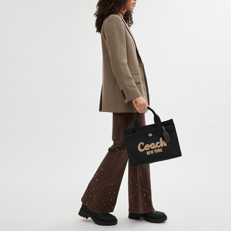 商品[国内直发] Coach|蔻驰织物黑色卡其色女包手提单肩斜挎包男女同款,价格¥1703,第6张图片详细描述